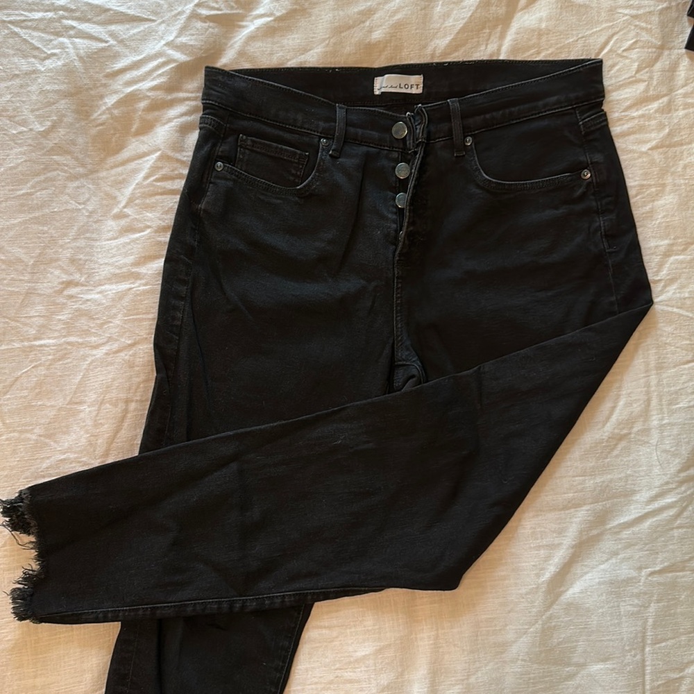 Black Loft skinny Jeans 10